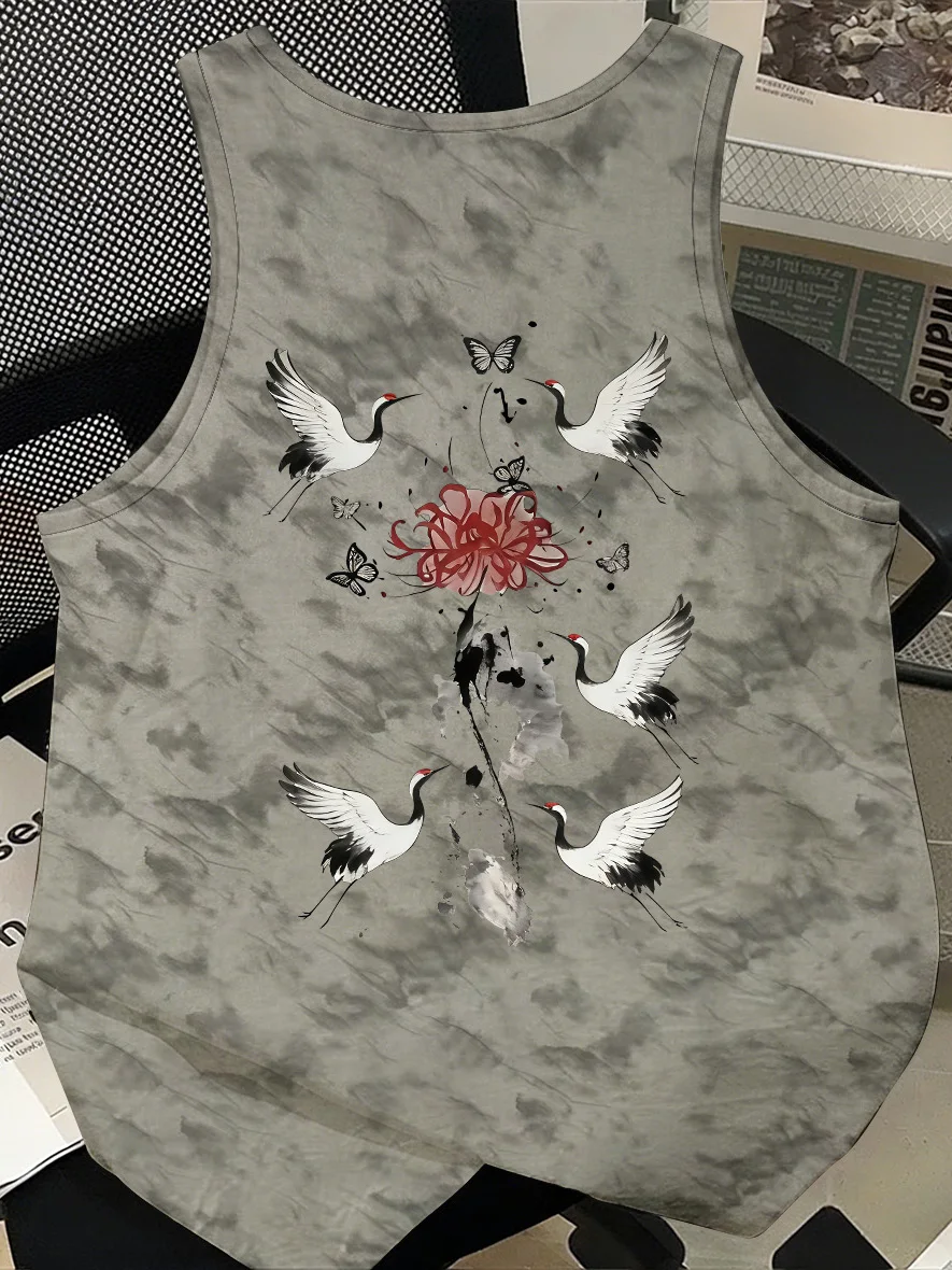 Men's Sporty Summer New Style Dyeing Print Sleeveless Vest T-shirt Loose Fit round Neck Casual Versatile Top Breathable
Men's Sporty Summer New Style Dyeing Print Sleeveless Vest T-shirt Loose Fit round Neck Casual Versatile Top Breathable