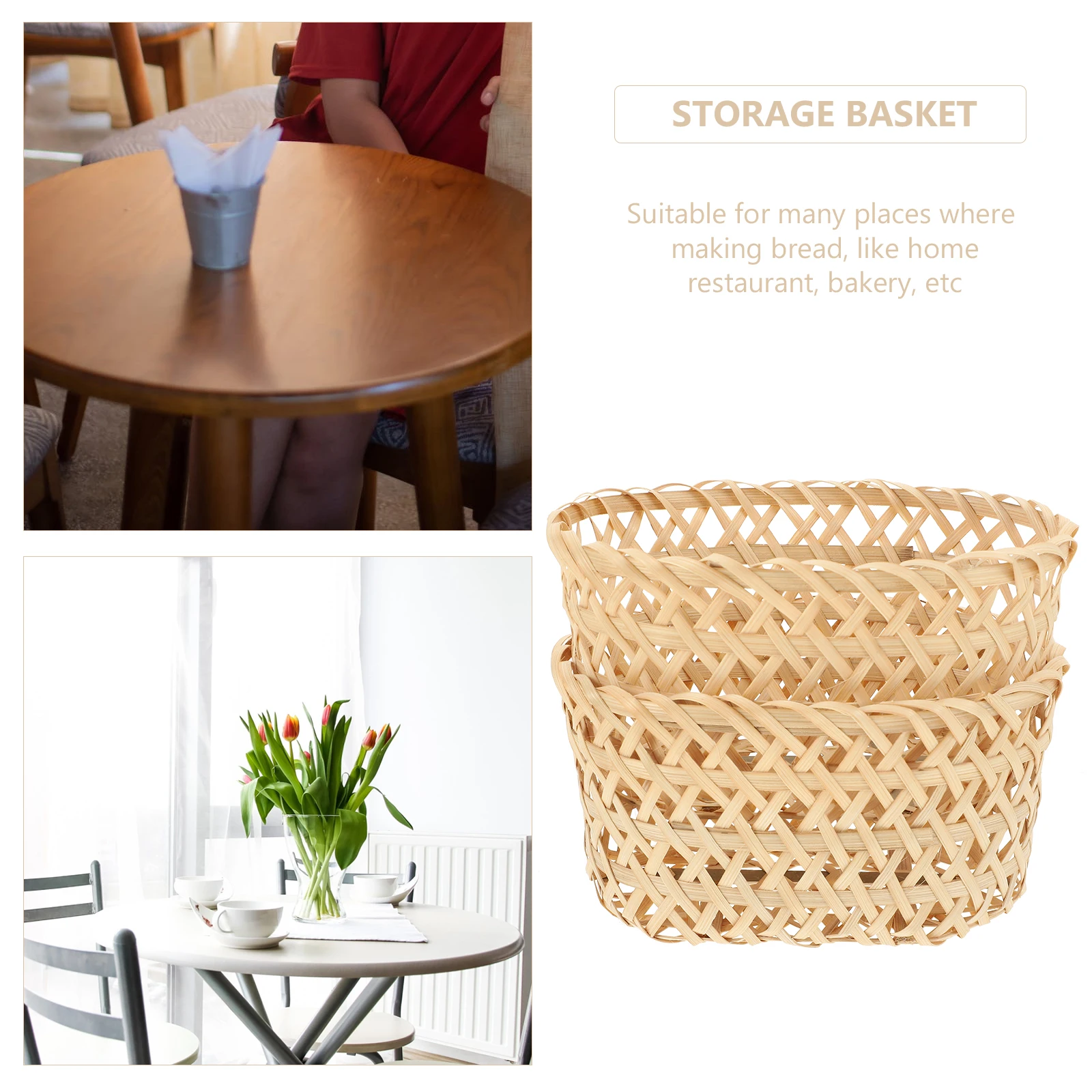 2pcs Bamboo Woven Snack Basket Storage Fruit Kitchen Organizer Food Holder for Bakery Restaurant Decor Household
2pcs Bamboo Woven Snack Basket Storage Fruit Kitchen Organizer Food Holder for Bakery Restaurant Decor Household