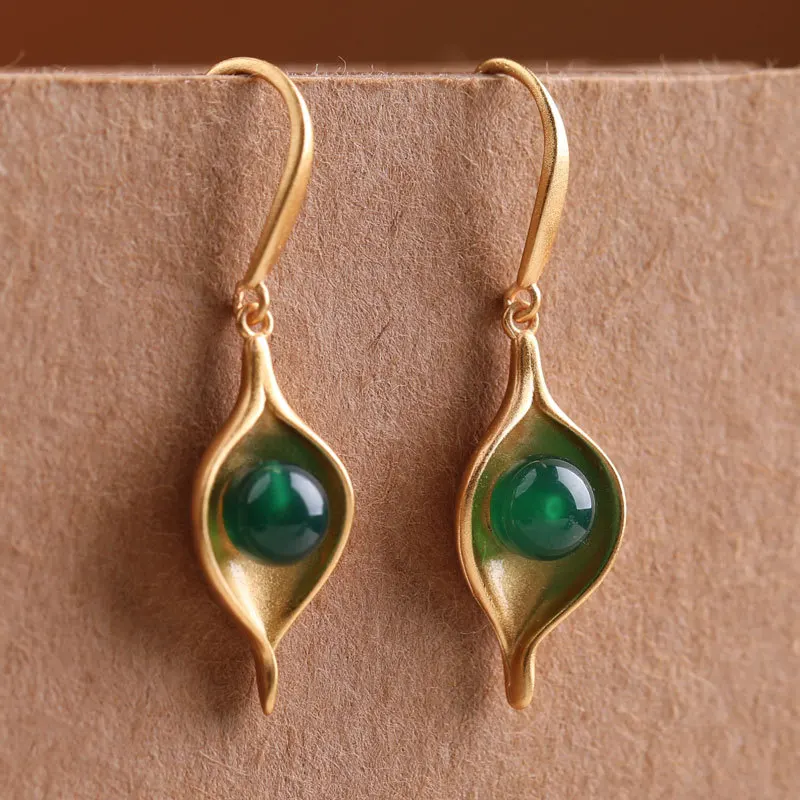 Original Design New in Natural Hotan Jade Earrings for Women Vintage Chinese Simple Ancient Gold Craft Eardrops jewelry
Original Design New in Natural Hotan Jade Earrings for Women Vintage Chinese Simple Ancient Gold Craft Eardrops jewelry