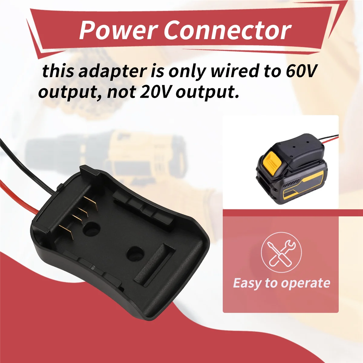 HOT SALE Battery Adapter for DeWALT Flexvolt 60V Max Dock Power Connector 12 Gauge 54
HOT SALE Battery Adapter for DeWALT Flexvolt 60V Max Dock Power Connector 12 Gauge 54