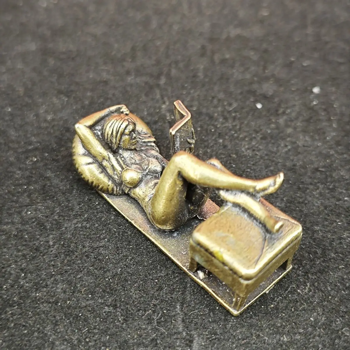 Brass Miniature Statue Woman Reading Book on Sofa | Desk Decor & Home Decoration Collectible Ornament Handmade Figurine Gift
Brass Miniature Statue Woman Reading Book on Sofa | Desk Decor & Home Decoration Collectible Ornament Handmade Figurine Gift