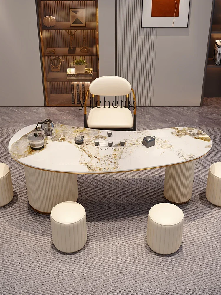 Light Luxury Stone Plate Table-Chair Set Office Simple Curved Tea Table Home Study Balcony Tea Set Suit
Light Luxury Stone Plate Table-Chair Set Office Simple Curved Tea Table Home Study Balcony Tea Set Suit