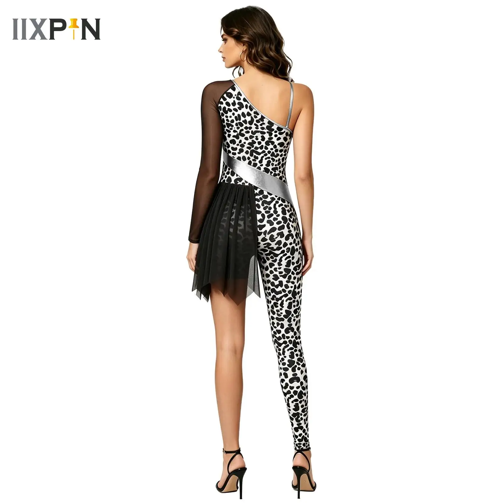 Womens Gymnastics Jersey Latin Jazz Dance Outfit Historical Stone Leopard Print Jumpsuit Prehistoric Cave Wildman Costumes
Womens Gymnastics Jersey Latin Jazz Dance Outfit Historical Stone Leopard Print Jumpsuit Prehistoric Cave Wildman Costumes