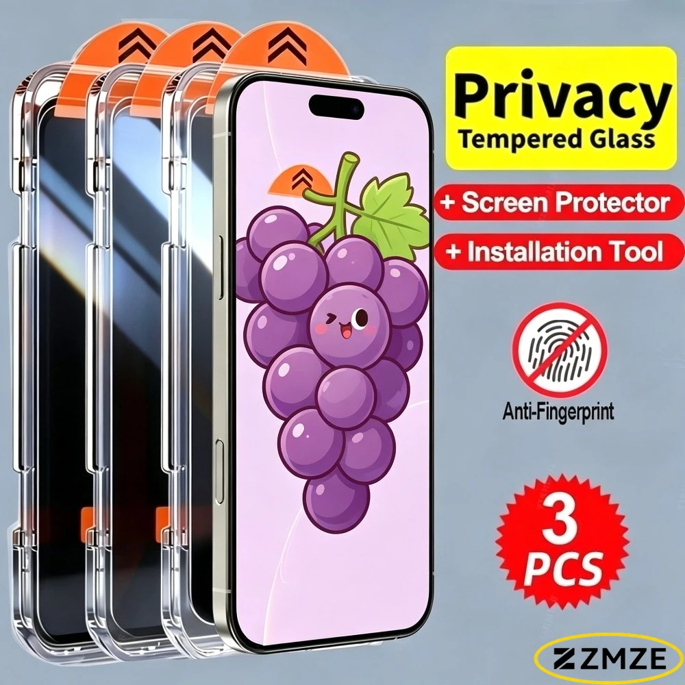 3Pcs Anti Spy Screen Protector for iPhone 17 16 Pro Max Air 17e 16e 15 14 13 12 Pro 15 14 Plus Easy Dust Free Installation Glass
3Pcs Anti Spy Screen Protector for iPhone 17 16 Pro Max Air 17e 16e 15 14 13 12 Pro 15 14 Plus Easy Dust Free Installation Glass
