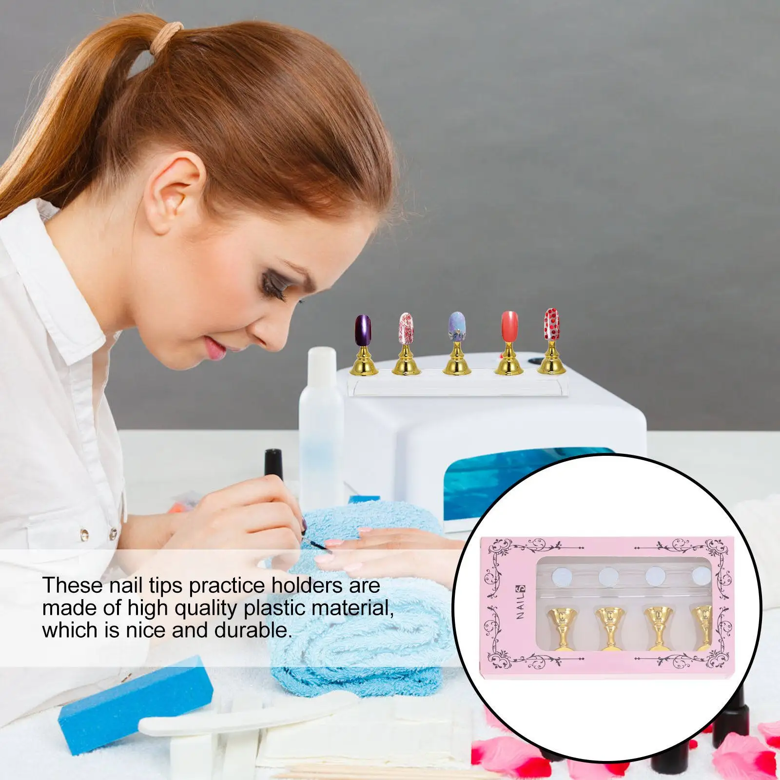 20Pcs Nail Tips Display Rack Stylish Nail Art Tool for Home Salon School Fingernail DIY Display Manicure Manicure Tool
20Pcs Nail Tips Display Rack Stylish Nail Art Tool for Home Salon School Fingernail DIY Display Manicure Manicure Tool