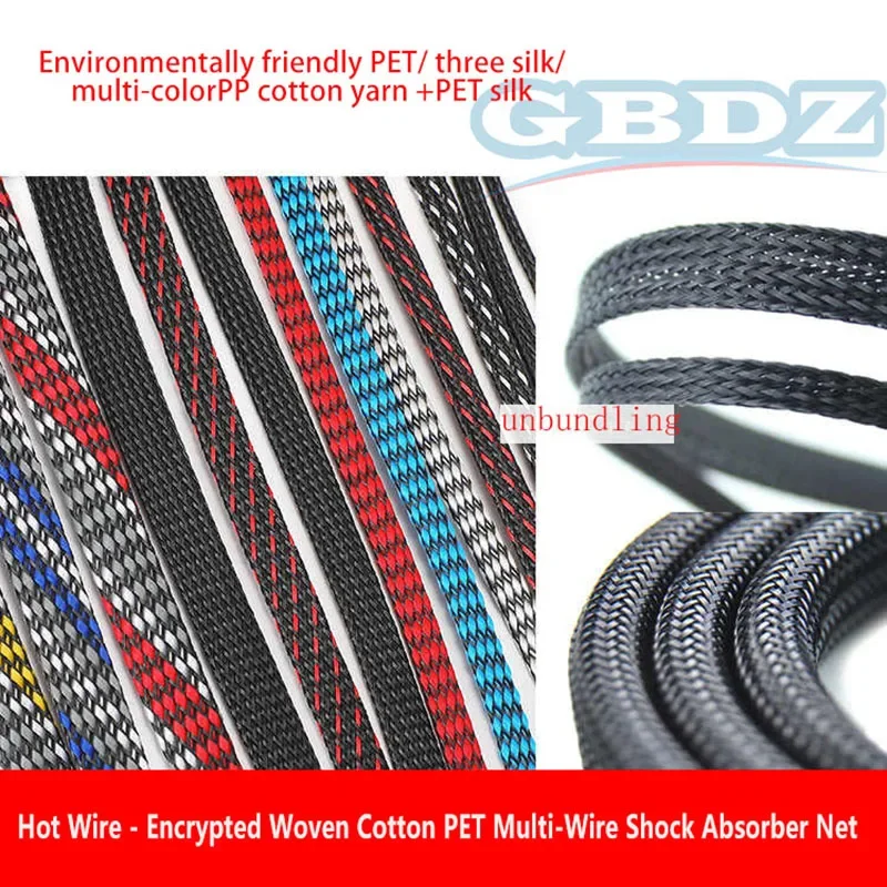 3-50M 3-wire Densely Woven Snakeskin Mesh PET Nylon Sleeve DIY Cable Sleeve Braided Mesh Tube Shock Absorber Mesh 2/4/6/8/10MM
3-50M 3-wire Densely Woven Snakeskin Mesh PET Nylon Sleeve DIY Cable Sleeve Braided Mesh Tube Shock Absorber Mesh 2/4/6/8/10MM