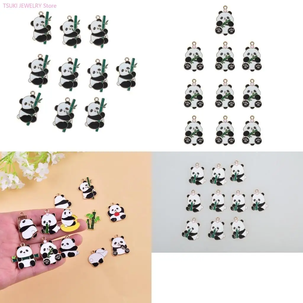 62KE 10pcs Enamel Panda Charm for Custom Jewelry and Gifts Handmade Animal Pendants
62KE 10pcs Enamel Panda Charm for Custom Jewelry and Gifts Handmade Animal Pendants