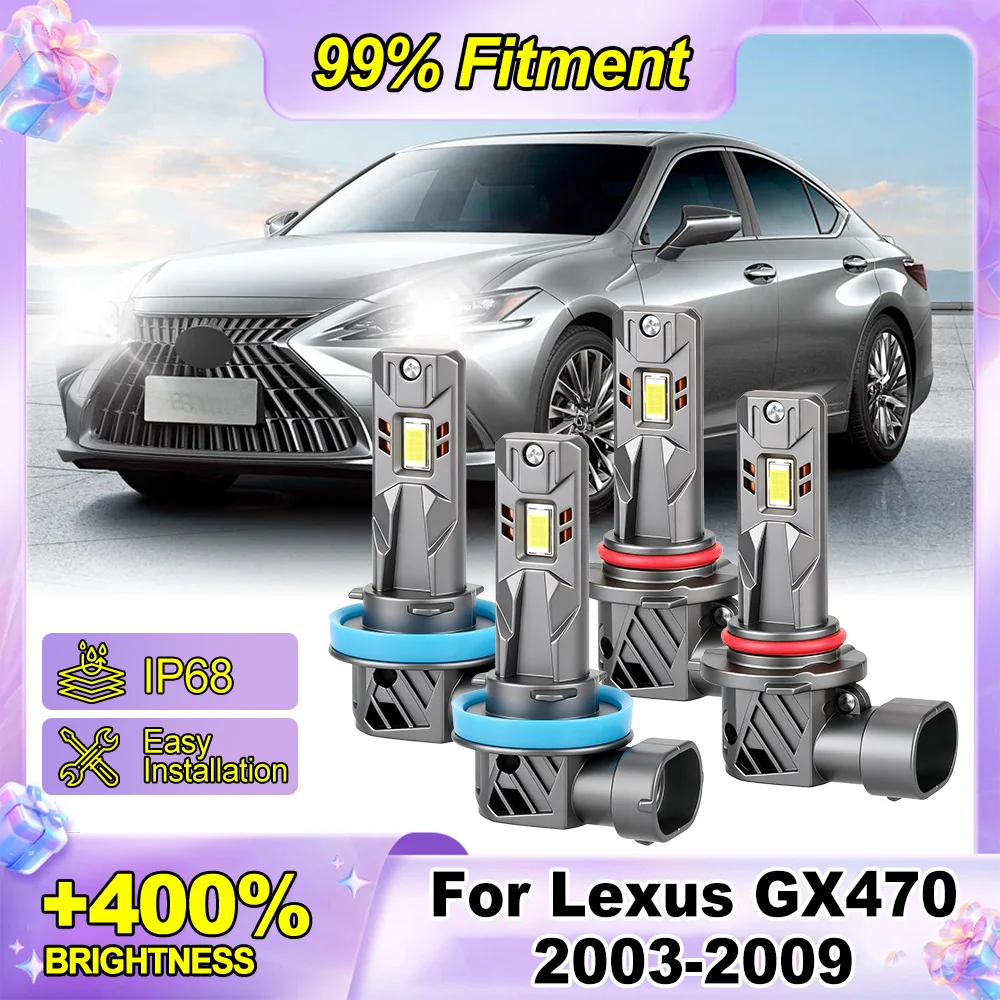 For Lexus GX470 2003-2009 2007 2008 2009 6000K White 9005 H11 High/ Low Beam LED Headlights 5570 CSP Halogen Replacement Bulbs
For Lexus GX470 2003-2009 2007 2008 2009 6000K White 9005 H11 High/ Low Beam LED Headlights 5570 CSP Halogen Replacement Bulbs