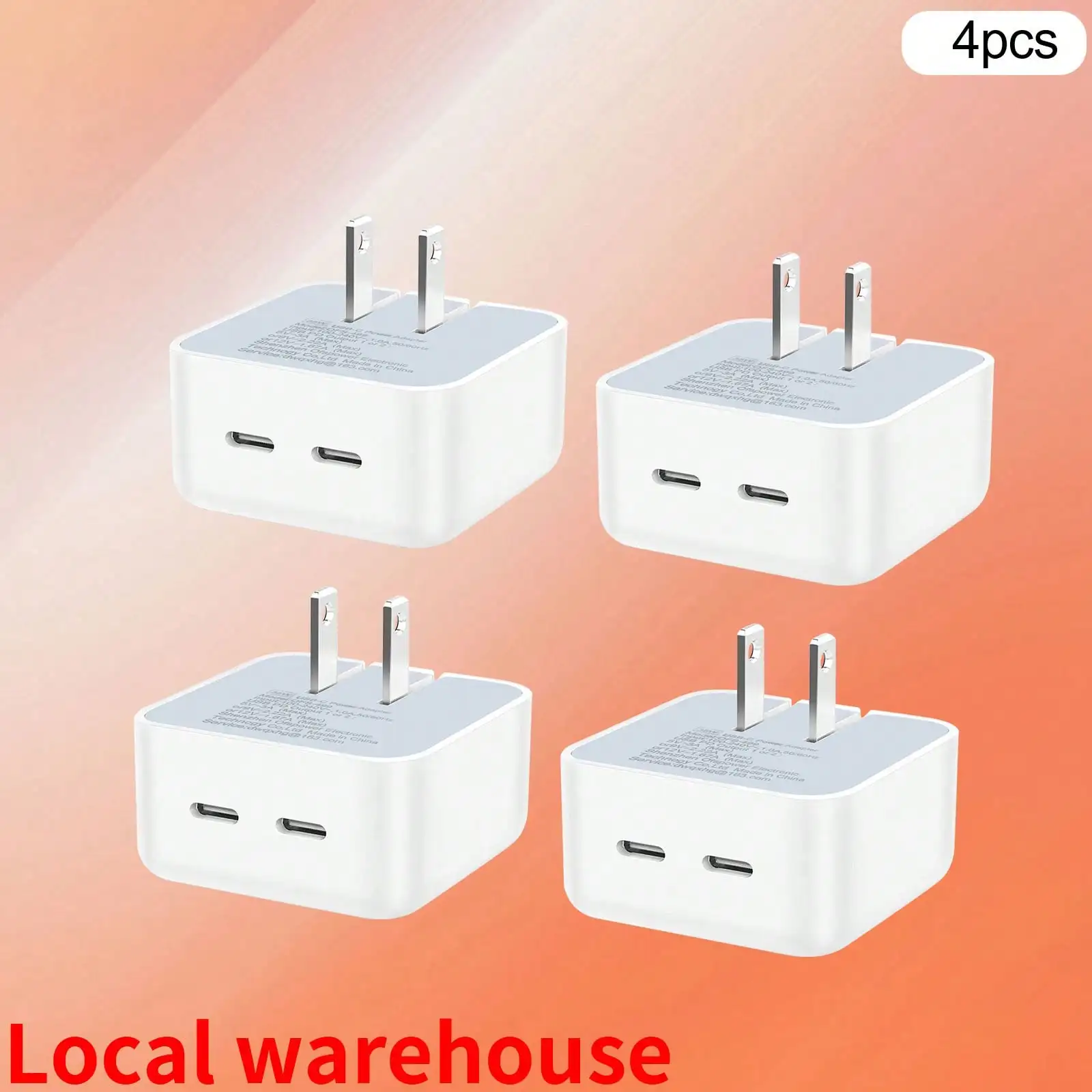 4 Pack Foldable Dual USB-C Fast Charger Pocket Sized Portable Wall Charger High Output Power Adapter Charge iPhone 15 16 Pro Max iPad Simultaneously for Home Office Multi Device Charging
4 Pack Foldable Dual USB-C Fast Charger Pocket Sized Portable Wall Charger High Output Power Adapter Charge iPhone 15 16 Pro Max iPad Simultaneously for Home Office Multi Device Charging
