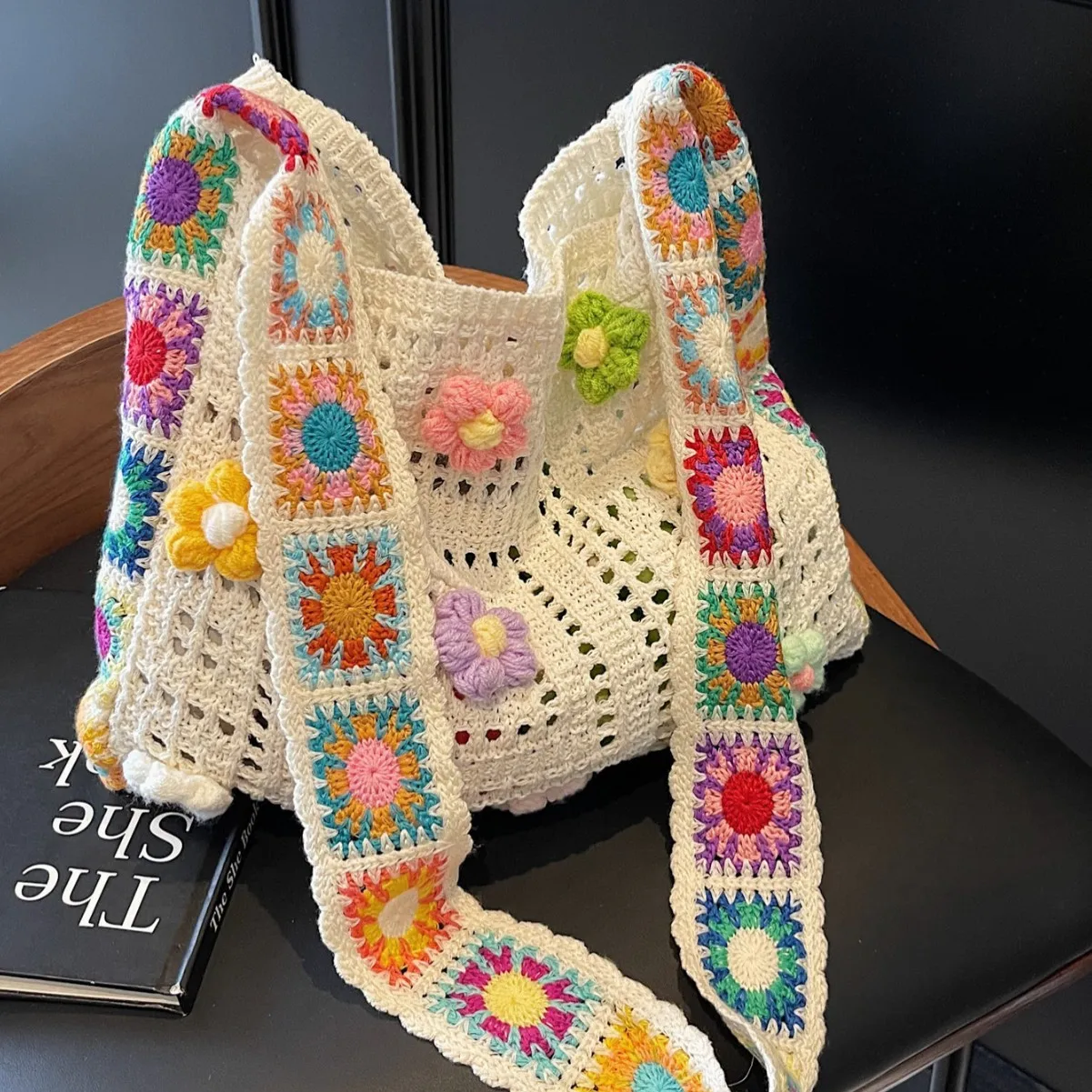 Bohemian Hollow Knitted Shoulder Bag Large Capacity Messenger Bag Handbags Crossbody Bags for Women
Bohemian Hollow Knitted Shoulder Bag Large Capacity Messenger Bag Handbags Crossbody Bags for Women