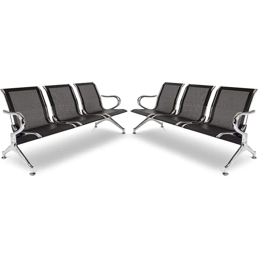 Durable Black 3-Seat Retion Bench with Armrests for Office, Hospital, Airport, and Lobby (Set of 2)
Durable Black 3-Seat Retion Bench with Armrests for Office, Hospital, Airport, and Lobby (Set of 2)