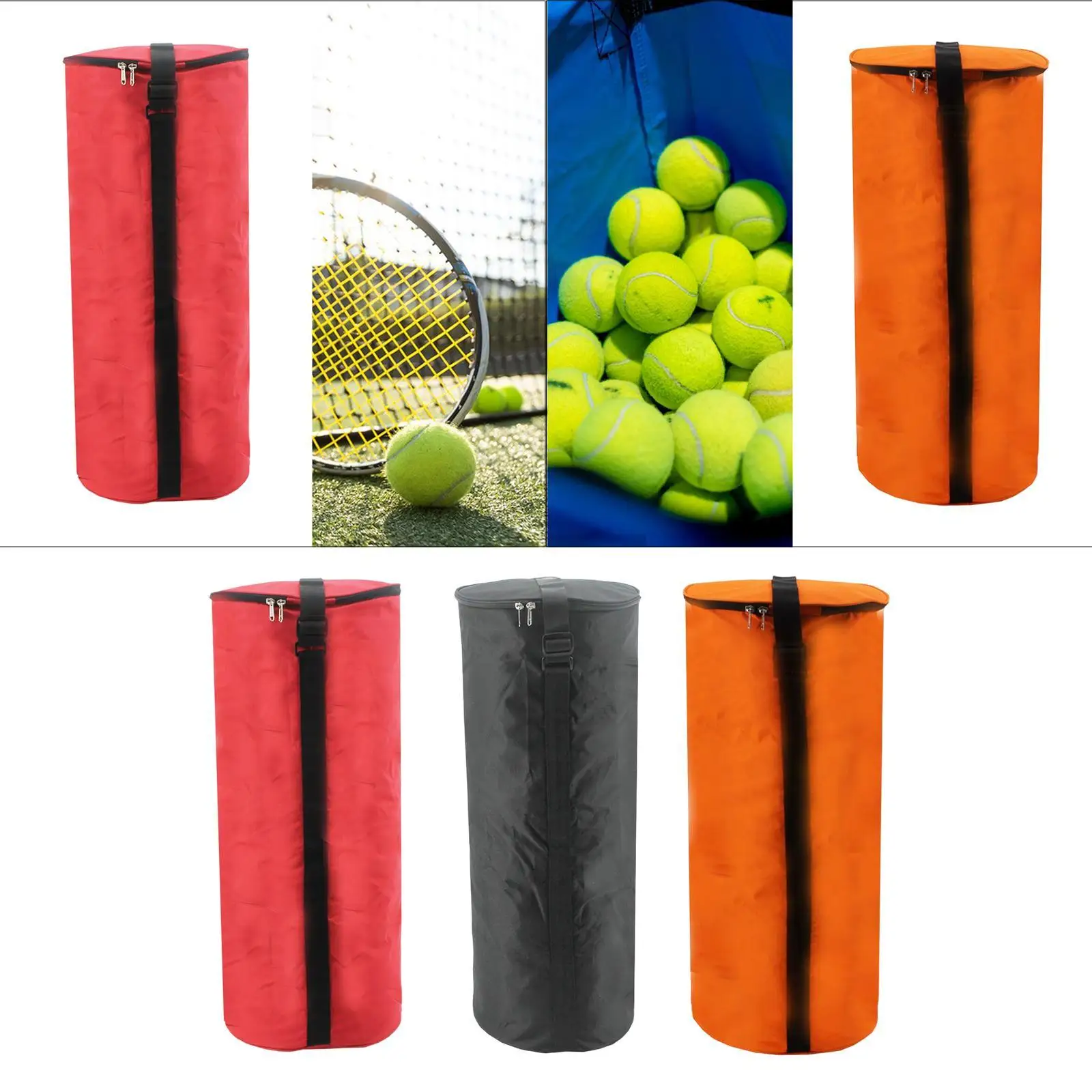 Tennis Ball Bag Waterproof Zipper Cylinder Bag Tennis Ball Pick up Holder for
Tennis Ball Bag Waterproof Zipper Cylinder Bag Tennis Ball Pick up Holder for
