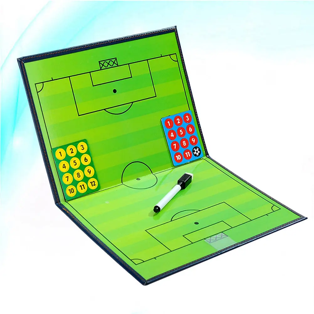 PVC 2 Section Football Coaching Board Bright Colorful Reusable Erase Clipboard Portable Marker Pen Magnetic Football Dry Erase
PVC 2 Section Football Coaching Board Bright Colorful Reusable Erase Clipboard Portable Marker Pen Magnetic Football Dry Erase