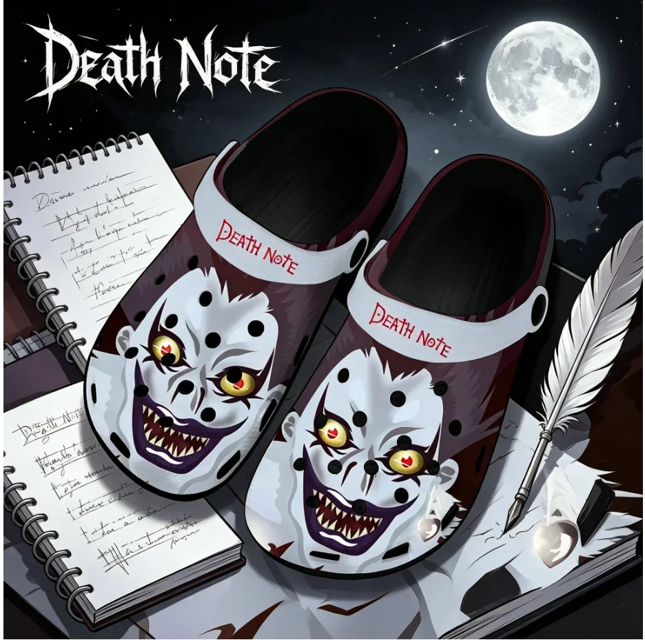 Demon Ryuk Dark Style Custom Slippers, Horror Anime Print, Comfortable Indoor and Outdoor Versatile Clogs
Demon Ryuk Dark Style Custom Slippers, Horror Anime Print, Comfortable Indoor and Outdoor Versatile Clogs