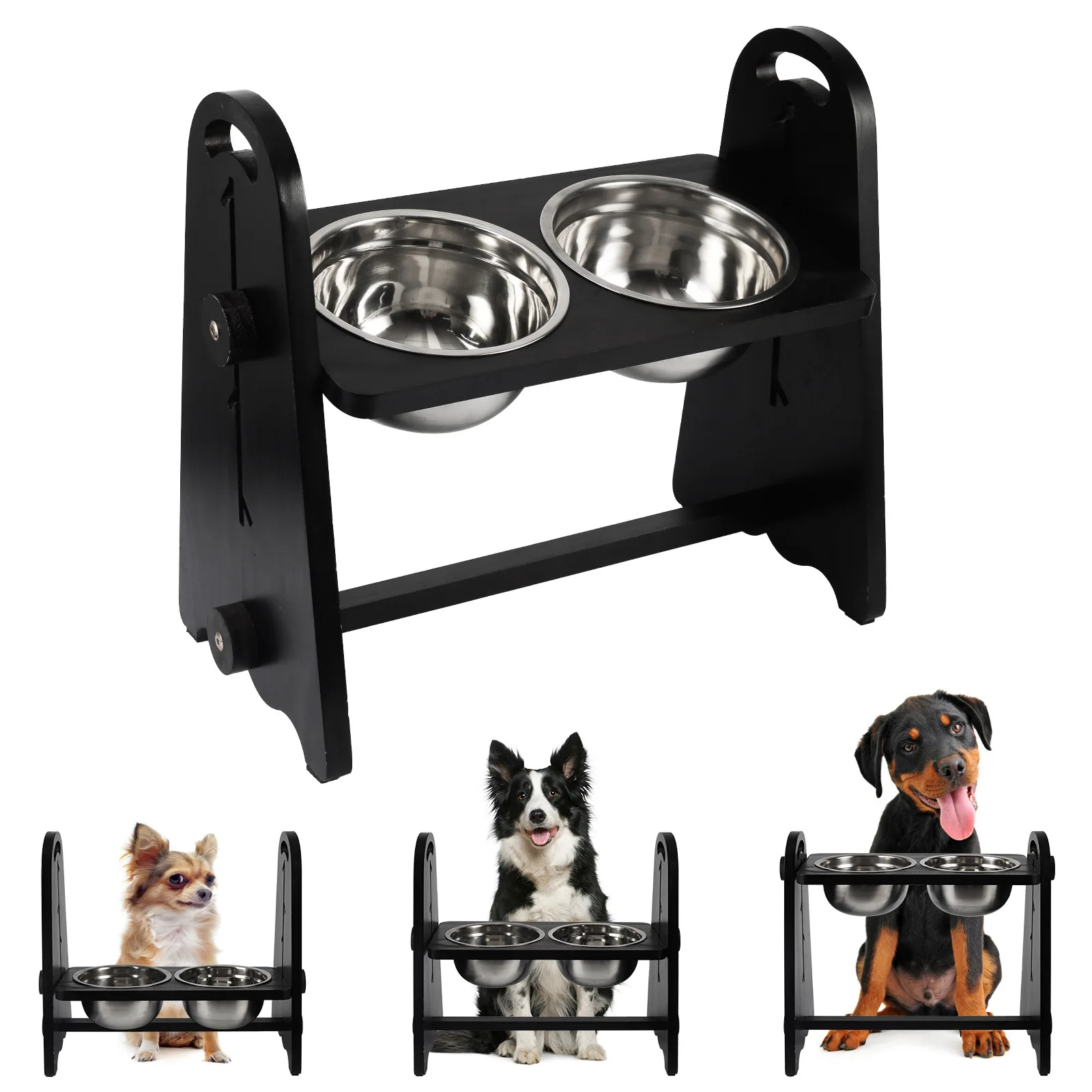 Elevated Dog Bowls for Medium Large Sized Dogs, Adjustable Heights Raised Dog Feeder Bowl with Stand for Food & Water
Elevated Dog Bowls for Medium Large Sized Dogs, Adjustable Heights Raised Dog Feeder Bowl with Stand for Food & Water