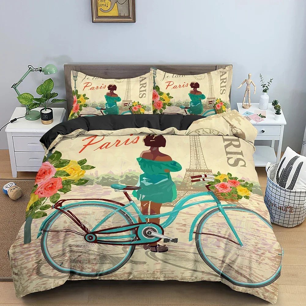 Eiffel Tower Bedding Set Romantic Style Duvet Cover Set With Pillowcase King Queen Size Comforter Cover for Valentine's Day
Eiffel Tower Bedding Set Romantic Style Duvet Cover Set With Pillowcase King Queen Size Comforter Cover for Valentine's Day