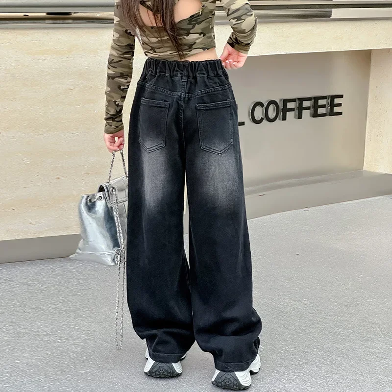 Baby Girl Pants Girls Fashion All-match Jeans 2024 Autumn New Children Foreign Style Fake Two Wide-leg Fashion Pants
Baby Girl Pants Girls Fashion All-match Jeans 2024 Autumn New Children Foreign Style Fake Two Wide-leg Fashion Pants