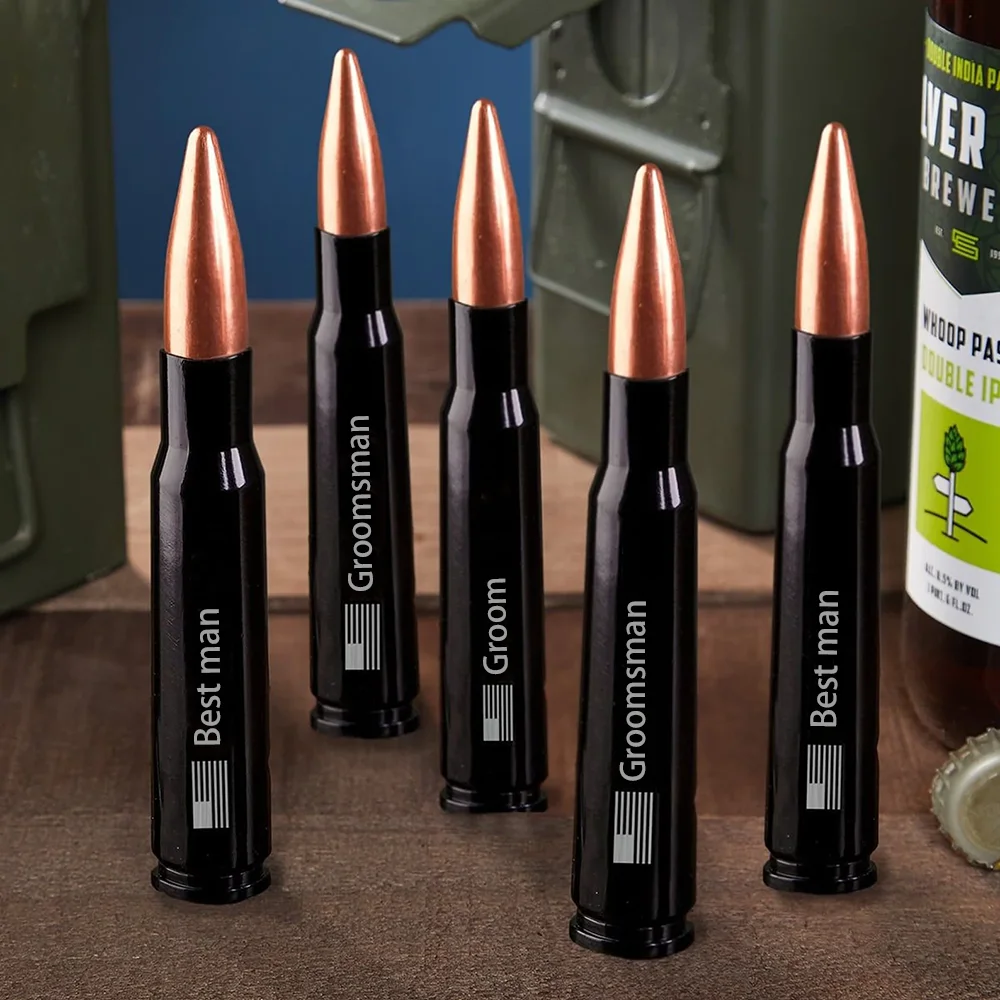 1Pcs Groom Groomsman Laser Engraved Bullet Bottle Opener Wedding Day Dining Table Accessory Bachelorette Party Best Man Souvenir
1Pcs Groom Groomsman Laser Engraved Bullet Bottle Opener Wedding Day Dining Table Accessory Bachelorette Party Best Man Souvenir