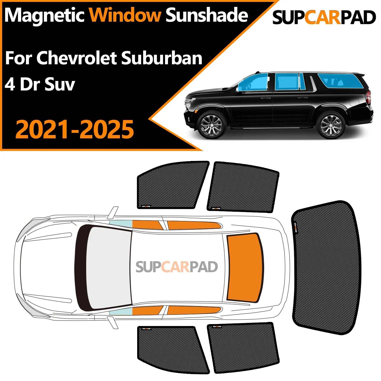 Custom Car Window Sunshade For Chevrolet Suburban 4 Dr Suv 2021-2025 Magnetic Curtain Mesh Front Windshield Frame Curtain
Custom Car Window Sunshade For Chevrolet Suburban 4 Dr Suv 2021-2025 Magnetic Curtain Mesh Front Windshield Frame Curtain