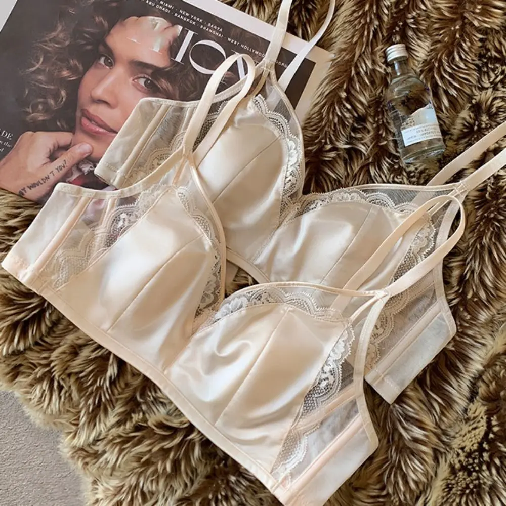 Comfortable Mesh Lace Bra Satin Silk Shockproof Push Up Underwear Lingerie Anti-sagging Seamless Bras Yoga
Comfortable Mesh Lace Bra Satin Silk Shockproof Push Up Underwear Lingerie Anti-sagging Seamless Bras Yoga