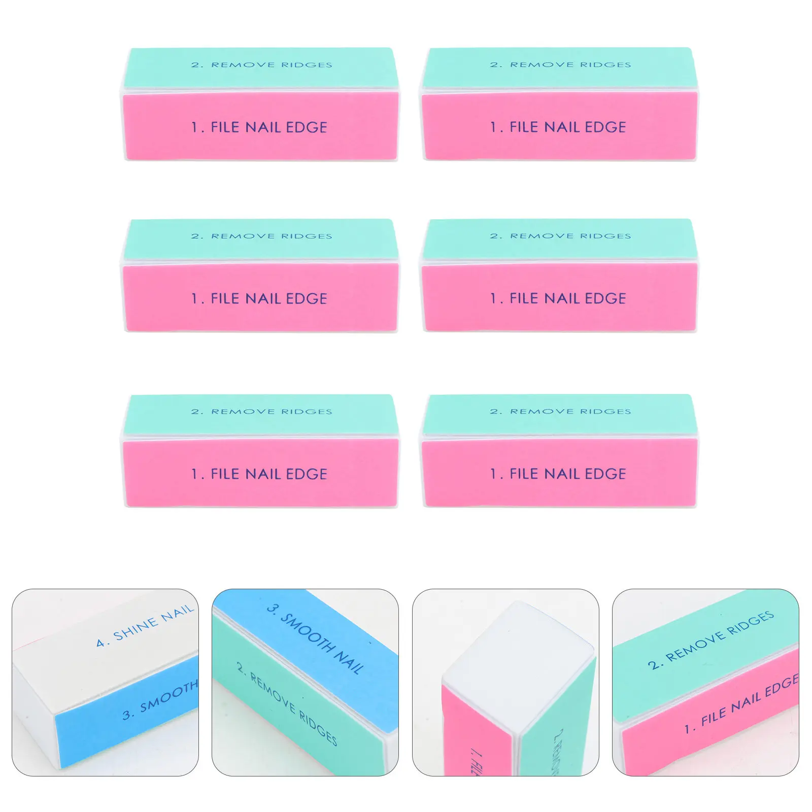 6Pcs Nail Buffer Blocks 4-Sided Sponge Nail File for Smoothing Ridged Nails Pre-Polish Manicure Pedicure Tool Professional Home
6Pcs Nail Buffer Blocks 4-Sided Sponge Nail File for Smoothing Ridged Nails Pre-Polish Manicure Pedicure Tool Professional Home