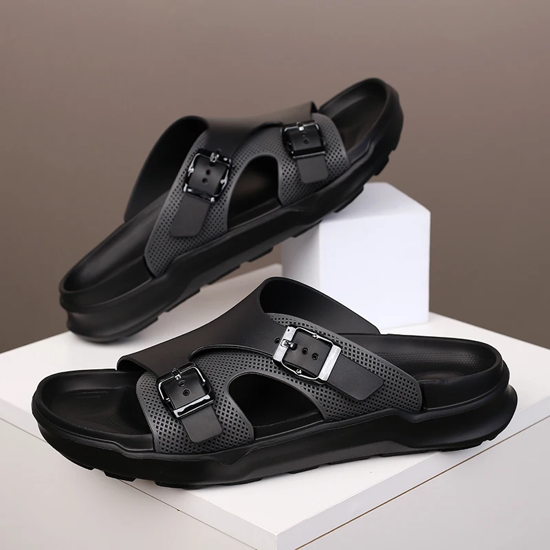 Летние мужские кожаные шлепанцы, регулируемые сандалии, повседневные, коричневые, черные, удобные
Летние мужские кожаные шлепанцы, регулируемые сандалии, повседневные, коричневые, черные, удобные