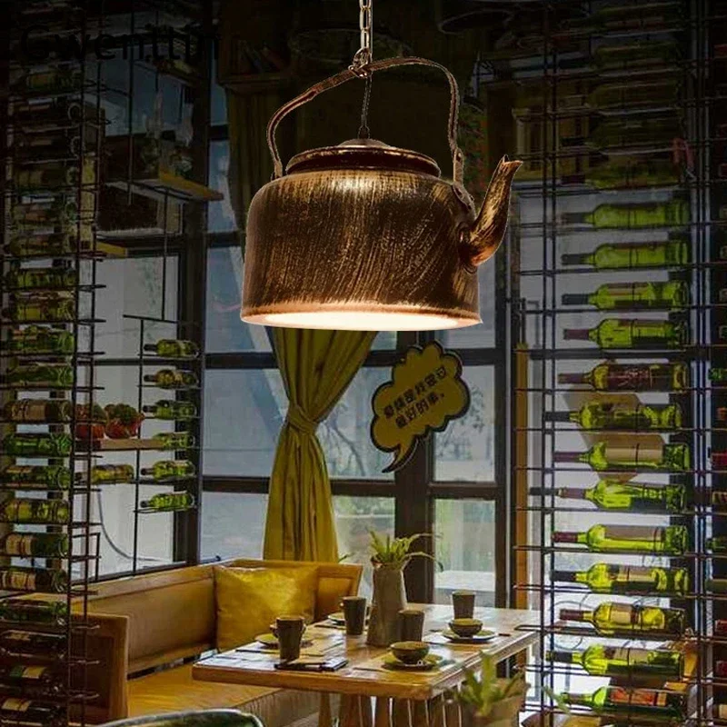 Iron Kettle Hanging Lamp for Dining Room Kitchen Bar Decor Modern Led Pendant Light Fixture Teapot Industrial Lighting Luminaire
Iron Kettle Hanging Lamp for Dining Room Kitchen Bar Decor Modern Led Pendant Light Fixture Teapot Industrial Lighting Luminaire