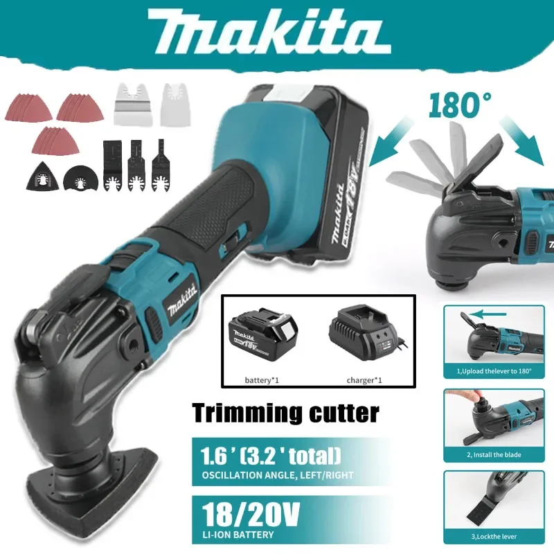 Makita 18V Brushless Quick Release Oscillating Tool Multi-Functional Electric Trimmer Compatible with Makita 18V
Makita 18V Brushless Quick Release Oscillating Tool Multi-Functional Electric Trimmer Compatible with Makita 18V