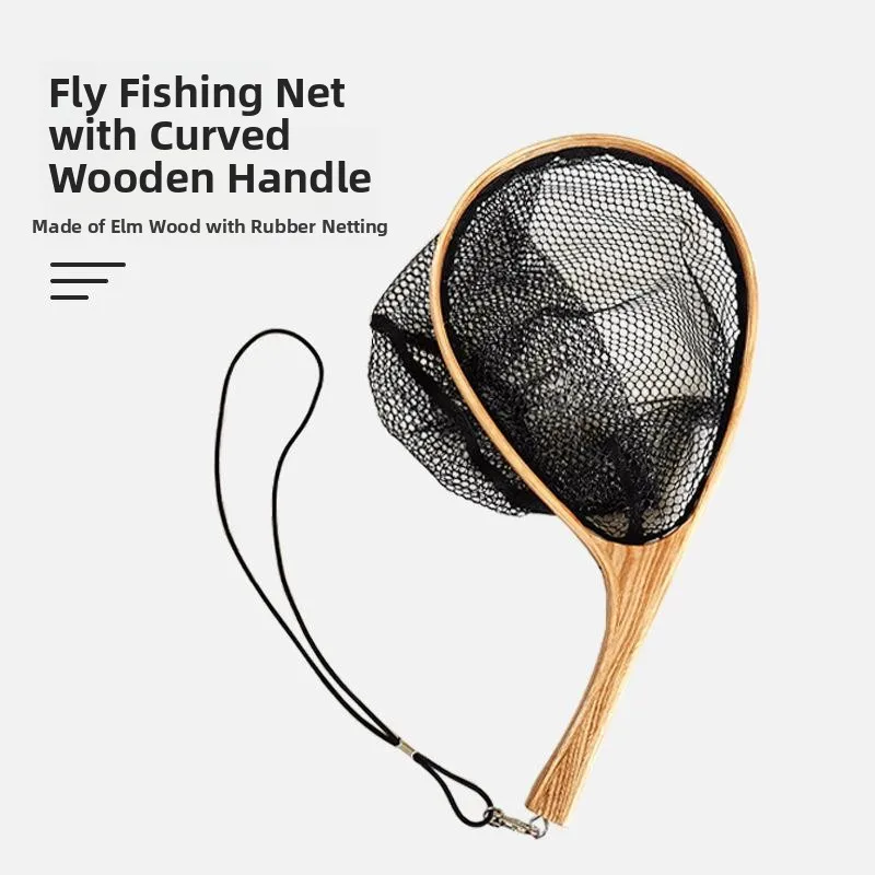 Real Wood Bent Handle Fly Fishing Net Stream Raft Fishing Gaff Net Elm Material No Fish Damage Glue Net Pocket Outdoor Campin...
Real Wood Bent Handle Fly Fishing Net Stream Raft Fishing Gaff Net Elm Material No Fish Damage Glue Net Pocket Outdoor Campin...