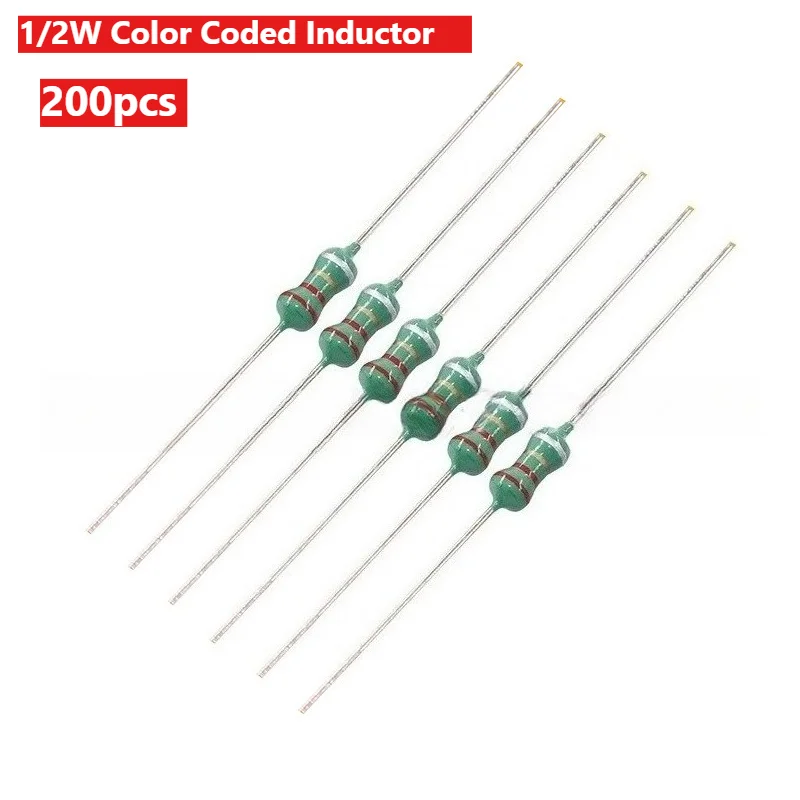 200pcs 0410 Color Ring Inductor Kit 1uH-4.7mH 1/2W 20 Values x10pcs Axial Inductor
200pcs 0410 Color Ring Inductor Kit 1uH-4.7mH 1/2W 20 Values x10pcs Axial Inductor