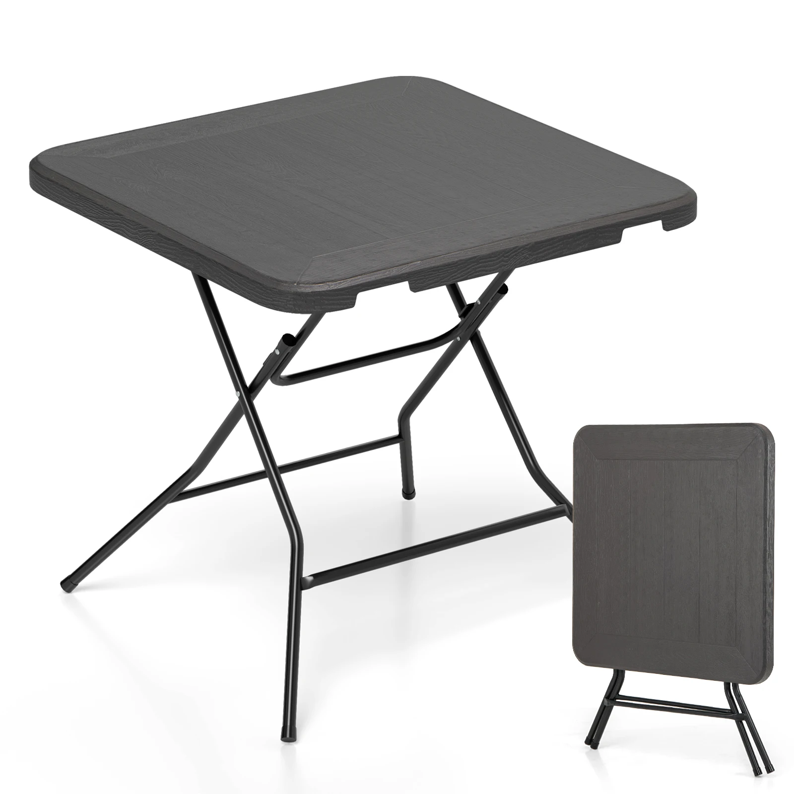 Tangkula 31.5" Square Folding Table Indoor Outdoor Foldable Plastic Table
Tangkula 31.5" Square Folding Table Indoor Outdoor Foldable Plastic Table