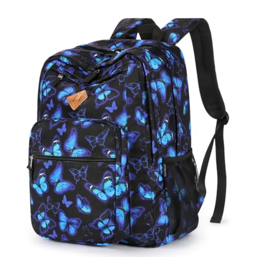 26L Backpack for College and Travel: Water Resistant Bookbag - Butterfly Black
26L Backpack for College and Travel: Water Resistant Bookbag - Butterfly Black