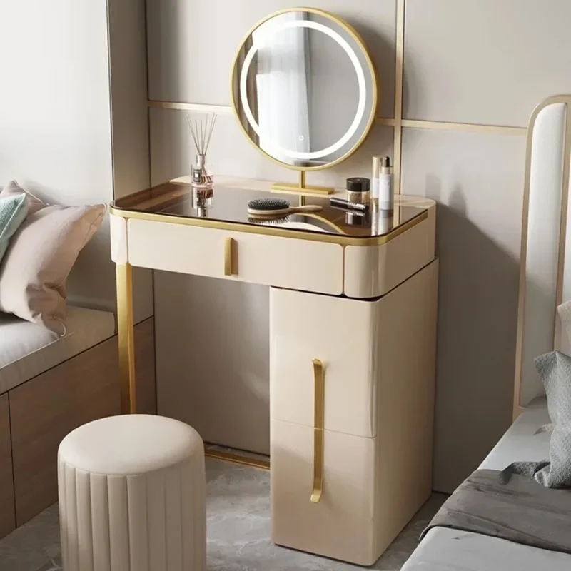 Dresser Small Bedroom Nordic High-end Luxury Makeup Table Wind All Solid Wood Mini Glass Dressing Table Penteadeira Furnitures
Dresser Small Bedroom Nordic High-end Luxury Makeup Table Wind All Solid Wood Mini Glass Dressing Table Penteadeira Furnitures
