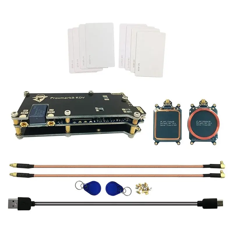 Y23A-Upgraded 512K Proxmark3 RDV2 Memory PM3 DEV Proxmark 3 Kit RFID Cloner Reader IC ID M1 Card Reader Writer