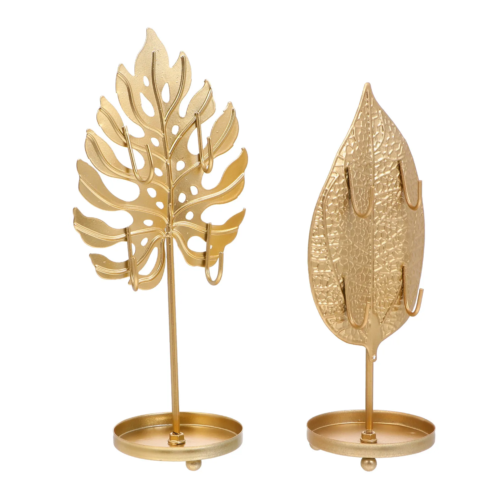 2Pcs Metal Leaf Jewelry Display Stand Fine Workmanship Iron Jewelry Holder for Necklace Earring Bracelet Desktop Storage
2Pcs Metal Leaf Jewelry Display Stand Fine Workmanship Iron Jewelry Holder for Necklace Earring Bracelet Desktop Storage