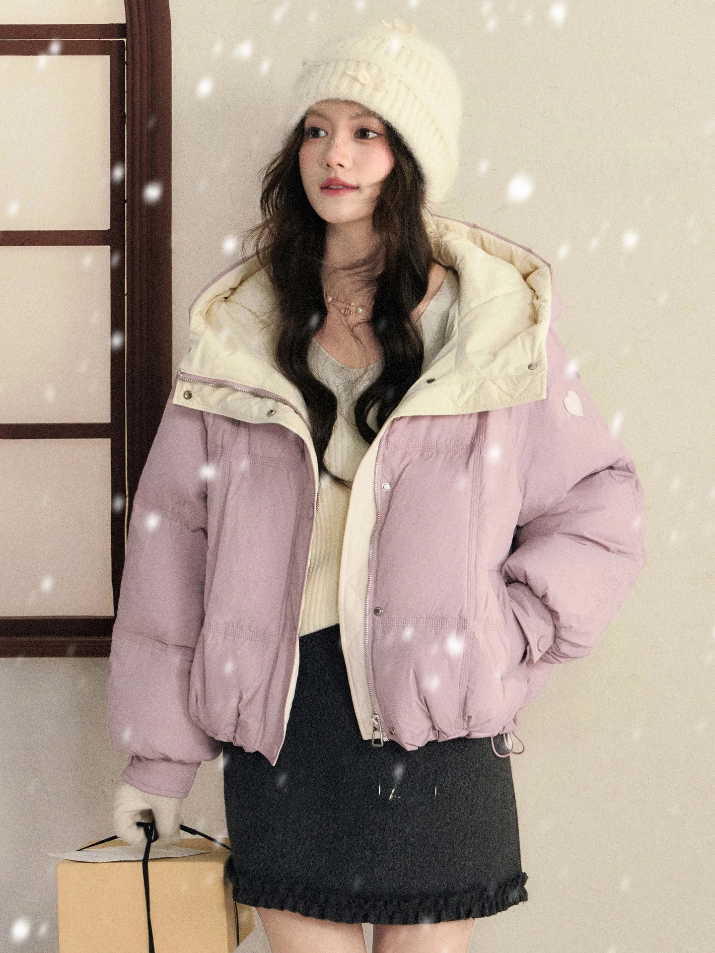 Warmth Women's down Jacket Hooded Grey Purple Duck Feather Linyang South Lotus Fragrance Milk Glutinous 90 White Duck down Coat
Warmth Women's down Jacket Hooded Grey Purple Duck Feather Linyang South Lotus Fragrance Milk Glutinous 90 White Duck down Coat