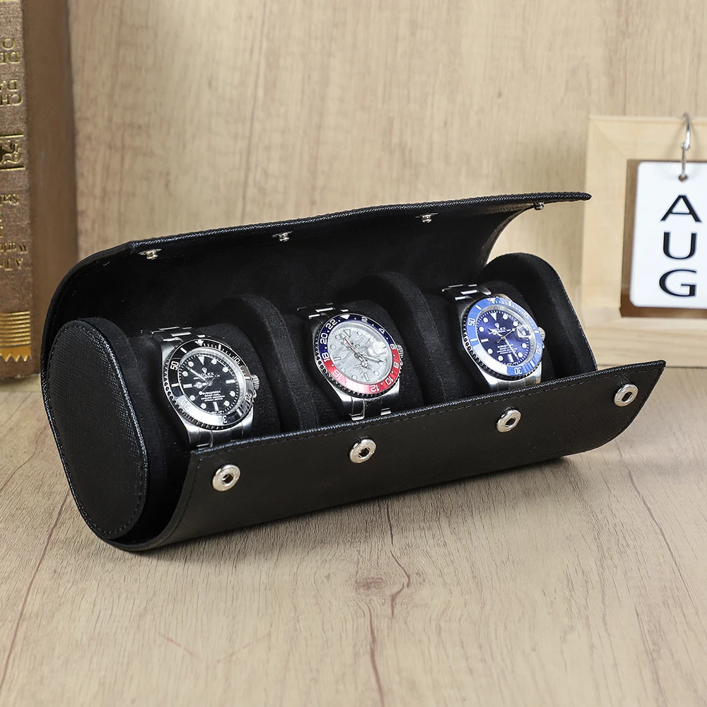 CONTACTS FAMILY Genuine Saffiano Leather 3 Slots Watch Roll Box Portable Travel Watch Case Watches Collector Storage Organizer
CONTACTS FAMILY Genuine Saffiano Leather 3 Slots Watch Roll Box Portable Travel Watch Case Watches Collector Storage Organizer