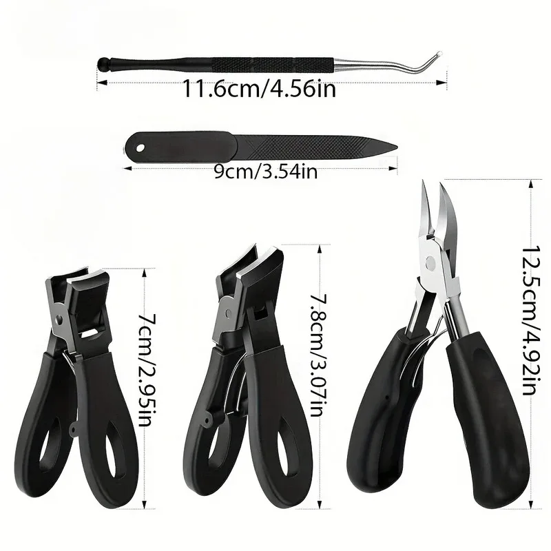 1/3/4/5Pcs Stainless Steel Toenail Clipper Set Ergonomic Handle Wide Mouth Angled Scissors Nail File Cuticle Tool
1/3/4/5Pcs Stainless Steel Toenail Clipper Set Ergonomic Handle Wide Mouth Angled Scissors Nail File Cuticle Tool