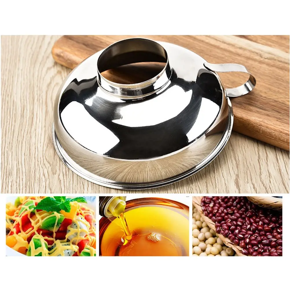 2Pcs Stainless Wide Mouth Metal Funnel Kitchen Tool Kitchen Funnel Removable Strainer Metal Filter Easy Cleaning
2Pcs Stainless Wide Mouth Metal Funnel Kitchen Tool Kitchen Funnel Removable Strainer Metal Filter Easy Cleaning