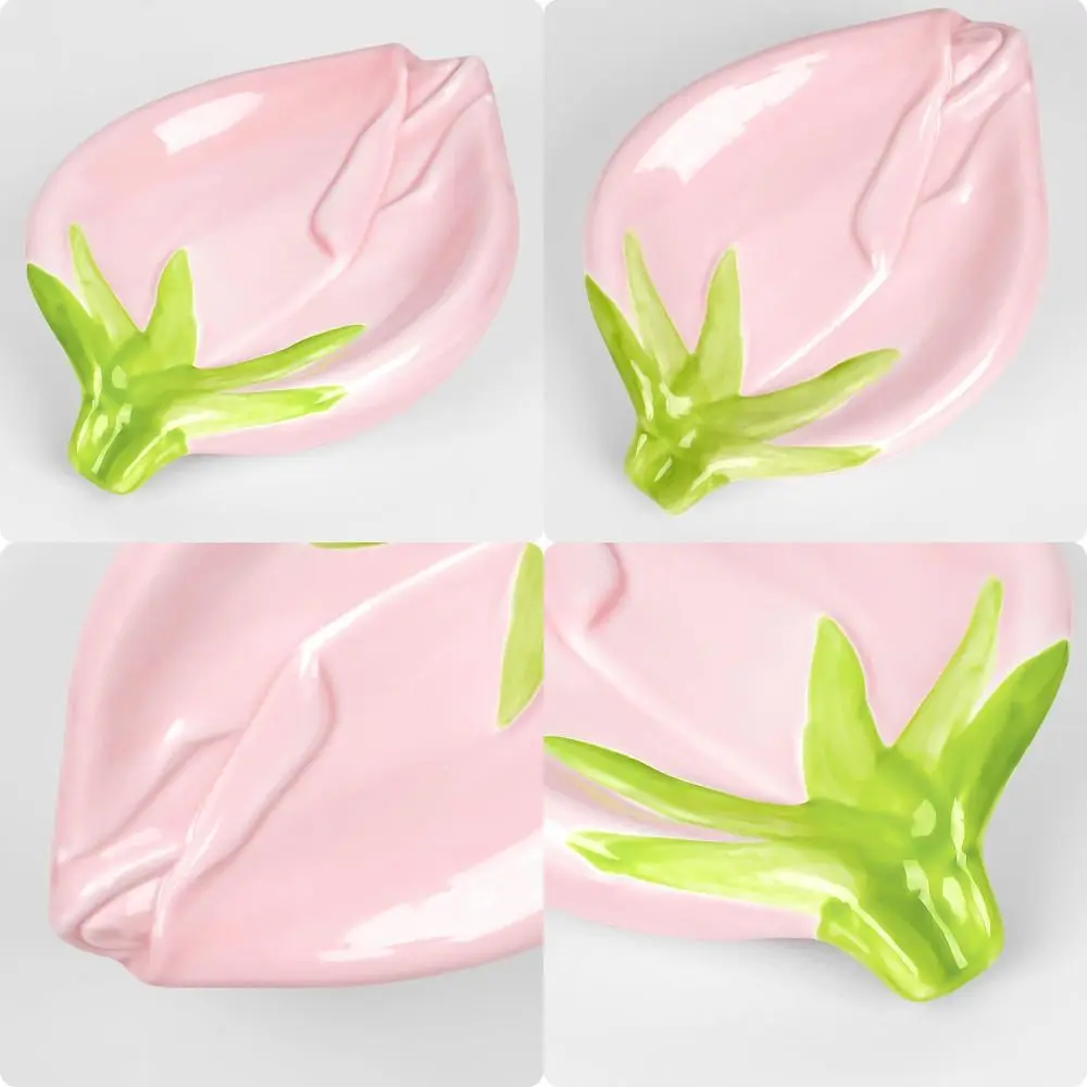 Leaf Shaped Design Rose Ceramic Soap Box Creative Shape Light Luxury Style Soap Drainage Rack Non Perforated Household Article
Leaf Shaped Design Rose Ceramic Soap Box Creative Shape Light Luxury Style Soap Drainage Rack Non Perforated Household Article