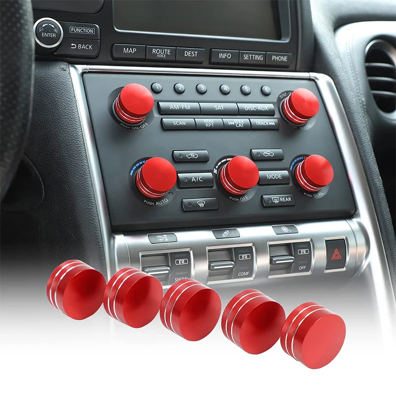 For Nissan GTR R35 2008-2016 Aluminum Alloy Red Car Center Console Air Conditioner Volume Knob Covers Car Interior Accessories
For Nissan GTR R35 2008-2016 Aluminum Alloy Red Car Center Console Air Conditioner Volume Knob Covers Car Interior Accessories
