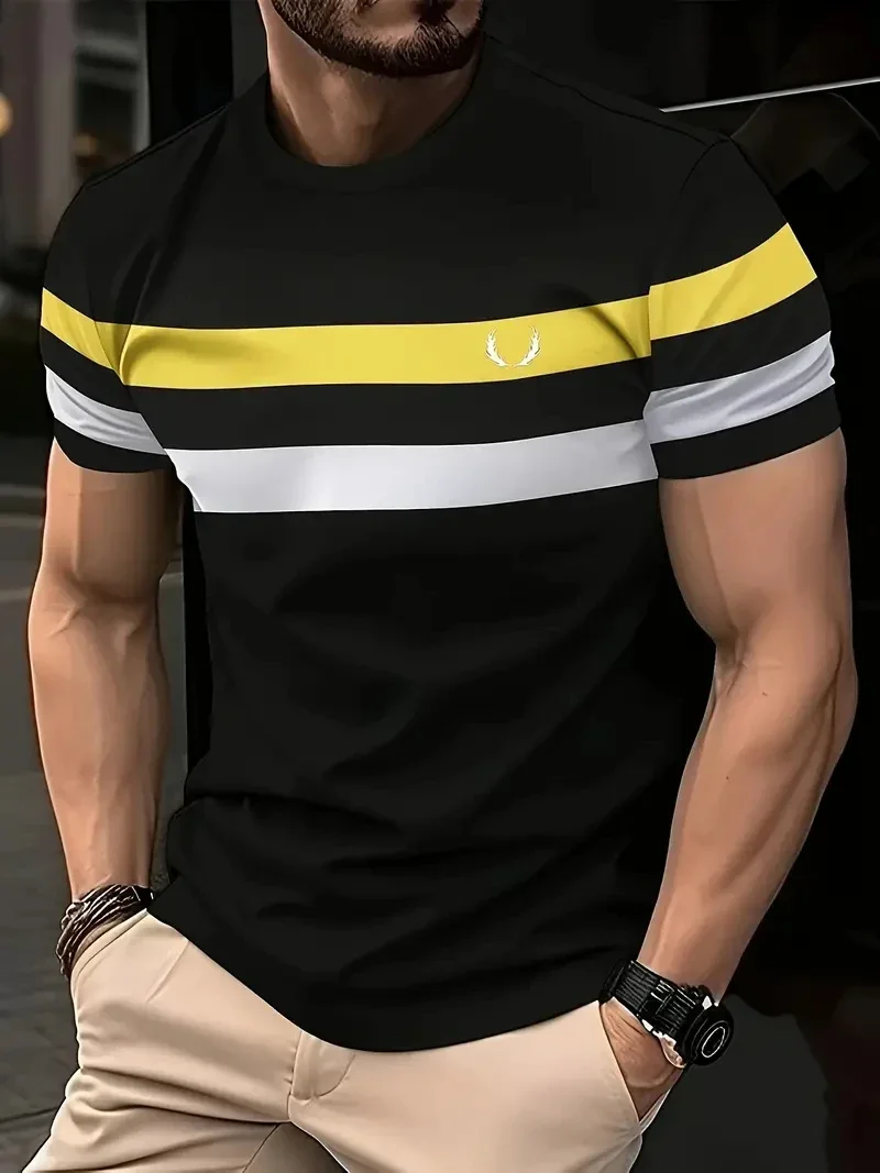 2024 New Men Summer Oversized Casual Round Neck Short Sleeved Men's Contrasting Color Patchwork T-Shirt Fitness Sports T-Shirts
2024 New Men Summer Oversized Casual Round Neck Short Sleeved Men's Contrasting Color Patchwork T-Shirt Fitness Sports T-Shirts