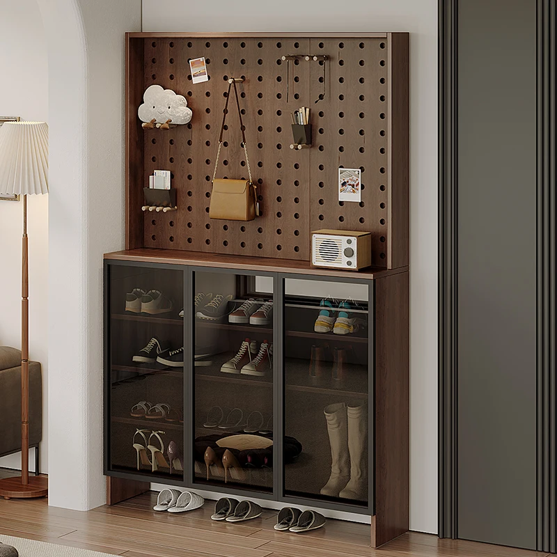 Light luxury solid wood shoe coat hole board shelf household simple entrance cabinet floor shoe rack
Light luxury solid wood shoe coat hole board shelf household simple entrance cabinet floor shoe rack