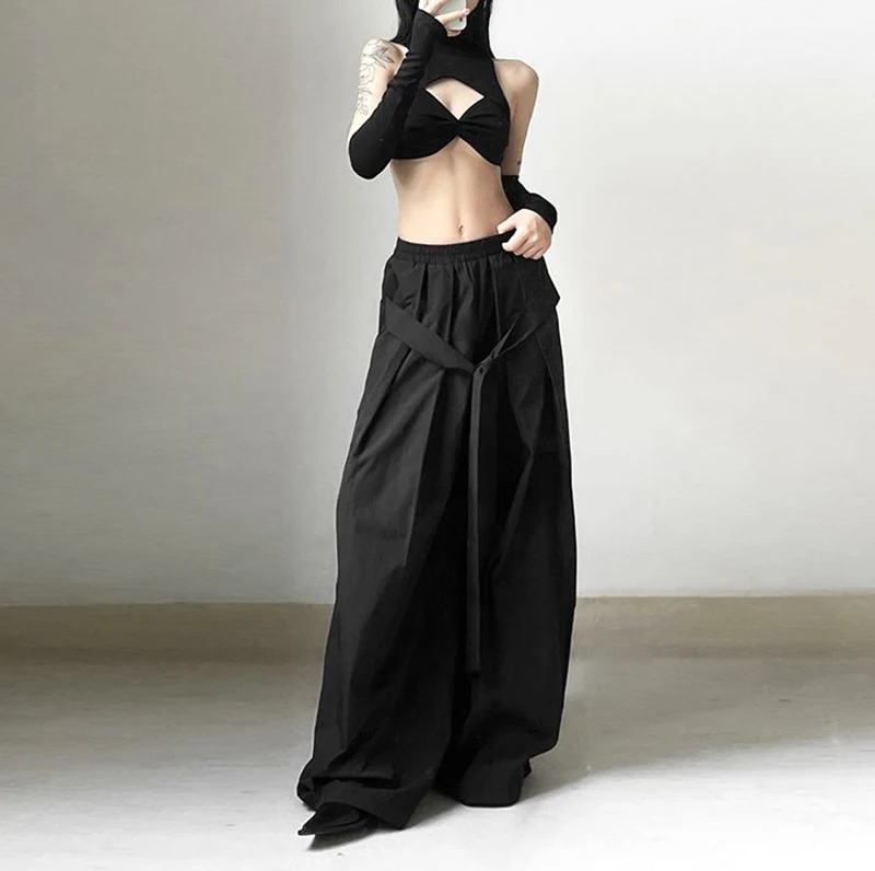 MEXZT Y2K Black Cargo Pants Women Streetwear Oversized Pleated Wide Leg Pants Harajuku Aesthetic Baggy Lace Up Straight Trousers
MEXZT Y2K Black Cargo Pants Women Streetwear Oversized Pleated Wide Leg Pants Harajuku Aesthetic Baggy Lace Up Straight Trousers