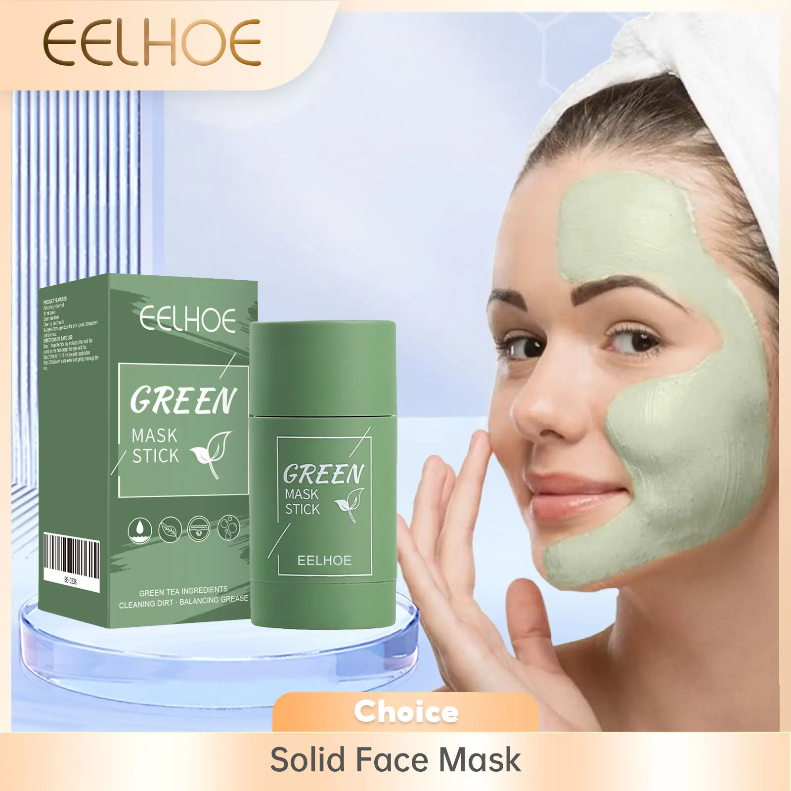 Green Tea Cleansing Stick Mask Shrink Pores Oil Control Deep Blackhead Remover Facial Cleansing Moisturizing Solid Face Mask 40g
Green Tea Cleansing Stick Mask Shrink Pores Oil Control Deep Blackhead Remover Facial Cleansing Moisturizing Solid Face Mask 40g