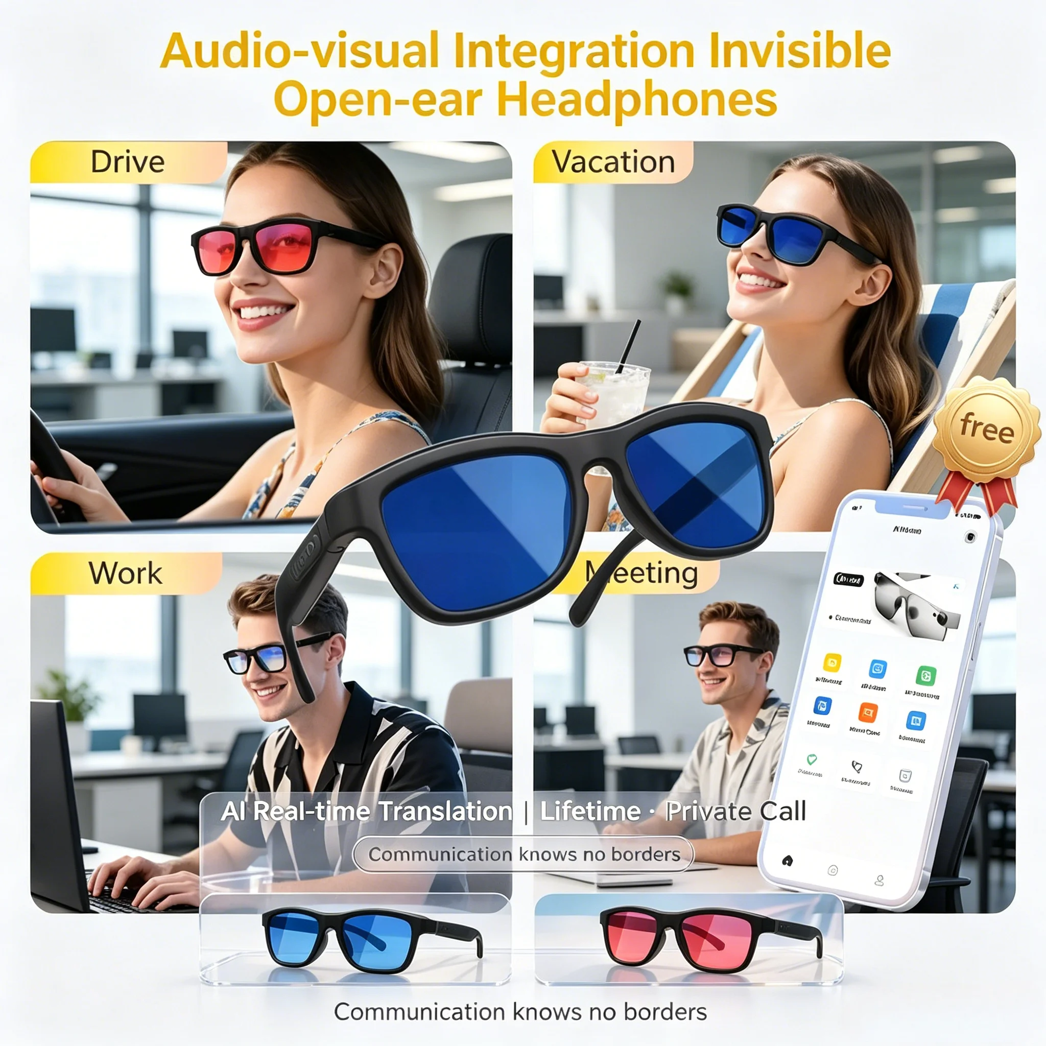 Electrochromic AI Smart Glasses Bluetooth Touch Dimming AI Translation HD Call
Electrochromic AI Smart Glasses Bluetooth Touch Dimming AI Translation HD Call