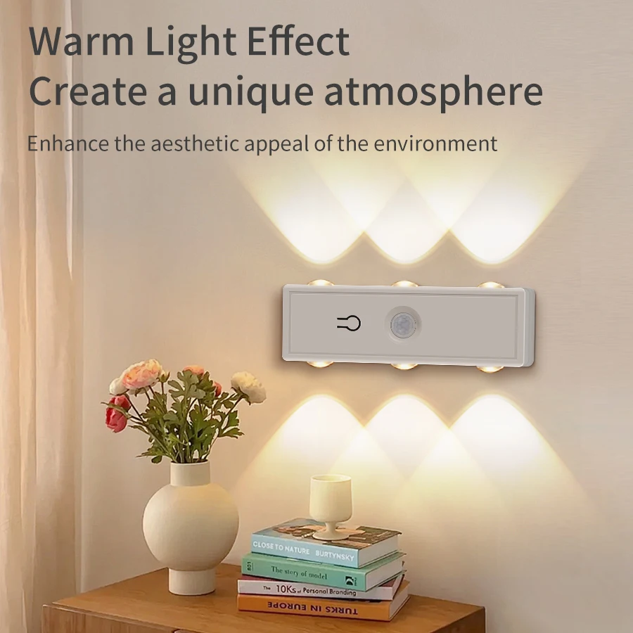 6Leds Double-head Magnetic Wall Lamp Motion Sensor 3Colors Light RGB Night Light USB Rechargeable Touch Dimming Bedside Lighting
6Leds Double-head Magnetic Wall Lamp Motion Sensor 3Colors Light RGB Night Light USB Rechargeable Touch Dimming Bedside Lighting
