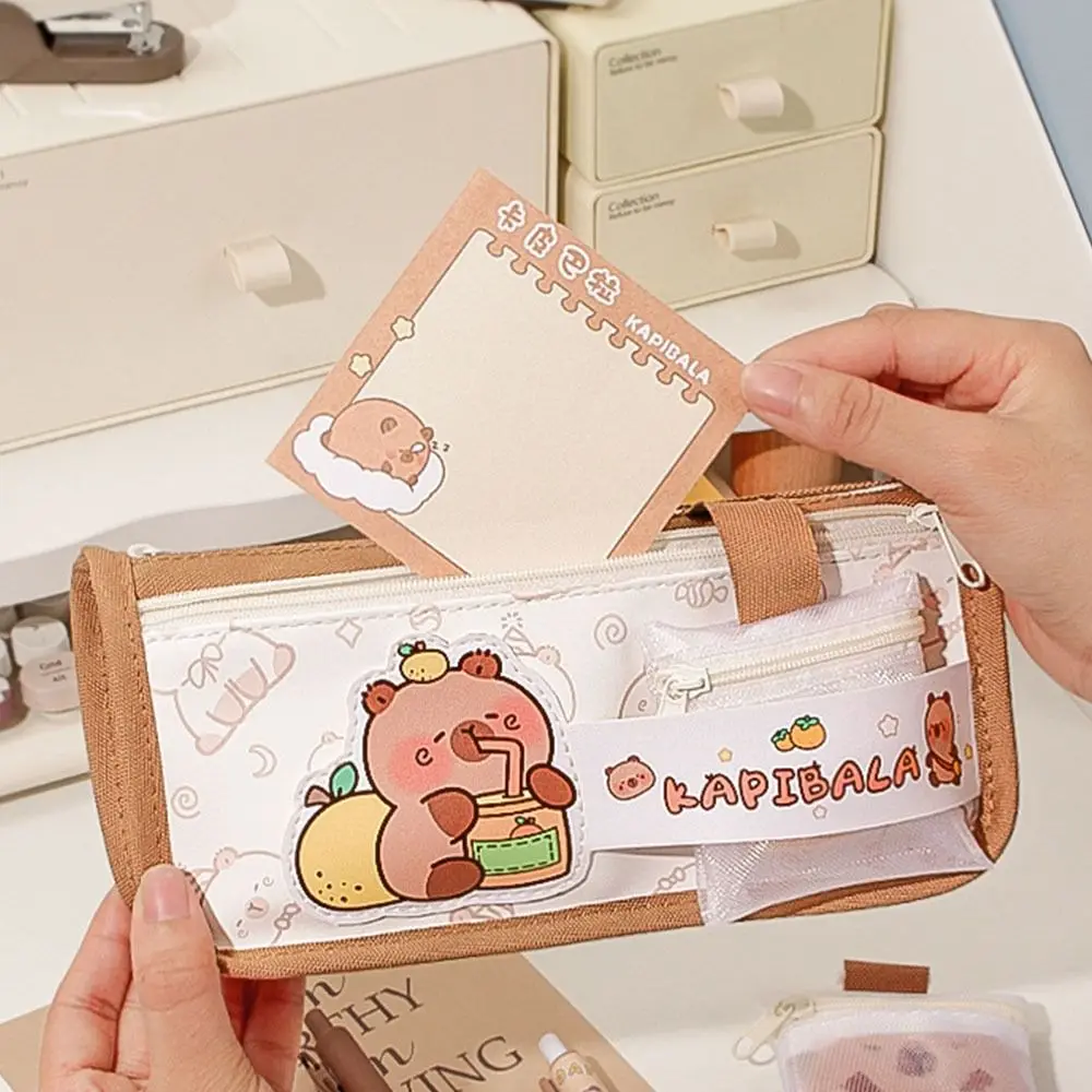 Kawaii Large-capacity Capybara Pencil Case Storage Box Canvas Capybara Pen Pouch Capibala Double-deck Cartoon Pen Bag Office
Kawaii Large-capacity Capybara Pencil Case Storage Box Canvas Capybara Pen Pouch Capibala Double-deck Cartoon Pen Bag Office