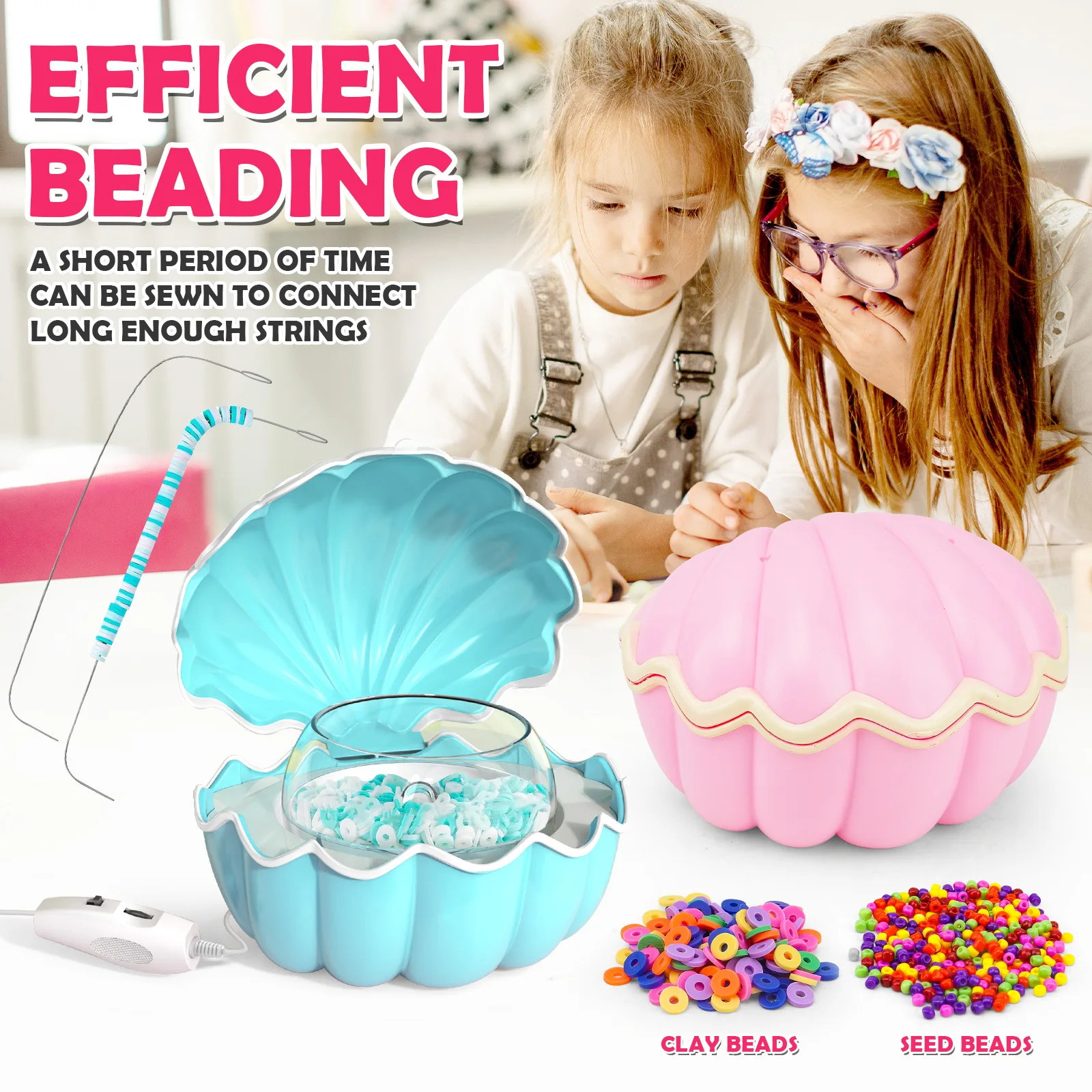 Electric DIY Bead Color Bracelet Shell Machine Friendship Play House Girl Jewelry Handmade Puzzle Toys Creative Crafts
Electric DIY Bead Color Bracelet Shell Machine Friendship Play House Girl Jewelry Handmade Puzzle Toys Creative Crafts