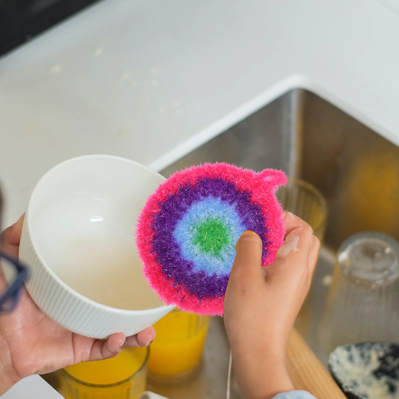 3Pcs Dishwashing Cloth Polyester Durable Scratch Resistant Quick Dry Kitchen Scrub Pads Reusable Dish Cleaning Pads 
3Pcs Dishwashing Cloth Polyester Durable Scratch Resistant Quick Dry Kitchen Scrub Pads Reusable Dish Cleaning Pads